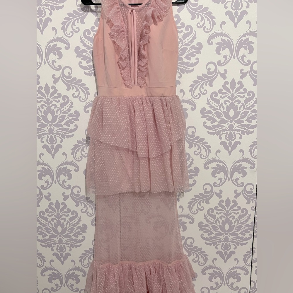 Pink long maxi dress Size M